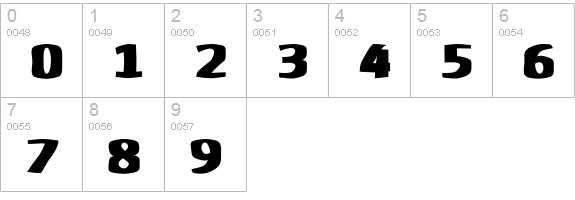 Super Black SF numbers 0-9 preview