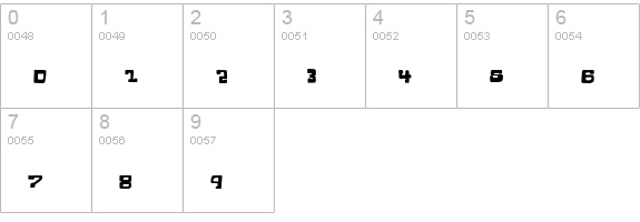 Super Chunk Regular numbers 0-9 preview