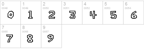 Super Mario Bros. numbers 0-9 preview