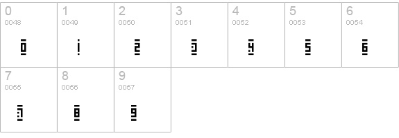 Super Skinny Pixel Bricks
 numbers 0-9 preview