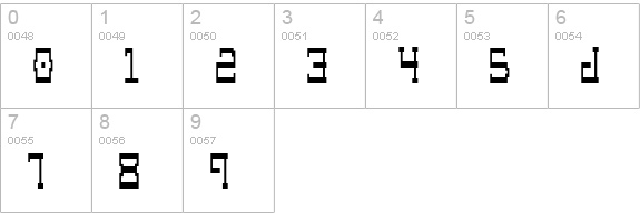 Superago Condensed numbers 0-9 preview