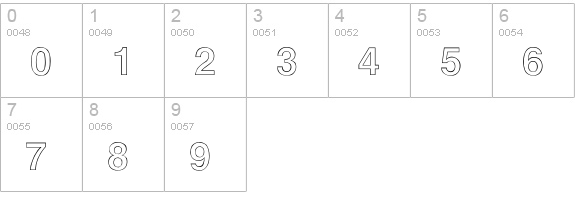 SuperDome-Outline numbers 0-9 preview