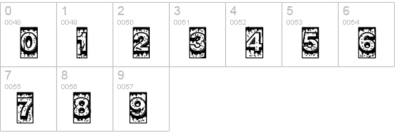 Swamp Type numbers 0-9 preview