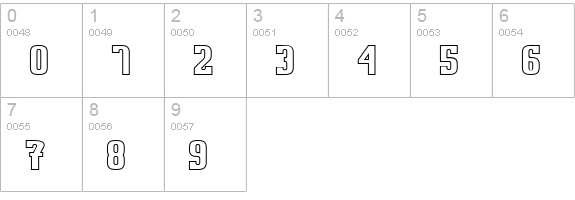 Sweden Funkis StraightOutlined numbers 0-9 preview