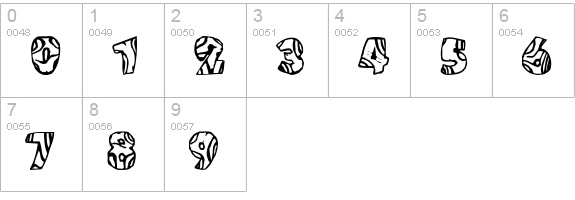 Swirled BRK numbers 0-9 preview