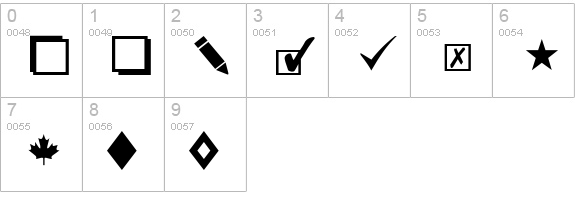 Symbols Normal numbers 0-9 preview