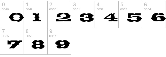 T720-Deco-Regular numbers 0-9 preview