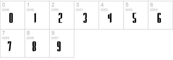 Taber Block numbers 0-9 preview