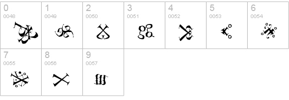 Tacklebox numbers 0-9 preview