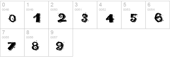 Taco Modern numbers 0-9 preview