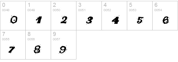 TacoFestiva Italic numbers 0-9 preview