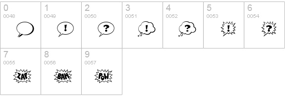 TalkBalloon numbers 0-9 preview