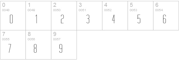 Tall Films Expanded numbers 0-9 preview