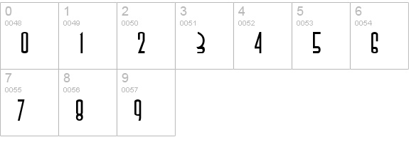 TallDeco Normal numbers 0-9 preview