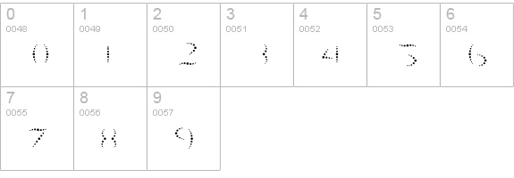 Taqueria Black Fill Dots numbers 0-9 preview