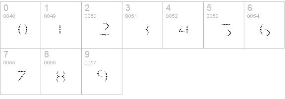 Taqueria Open Fill Dots numbers 0-9 preview