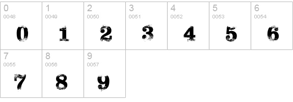 Tarantino numbers 0-9 preview