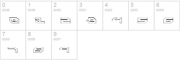 Taskforce Condensed Outline numbers 0-9 preview