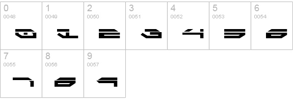 Taskforce Laser numbers 0-9 preview