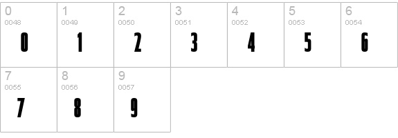 Tasse-BlackCompressed numbers 0-9 preview