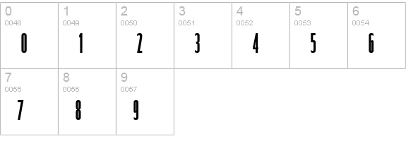 Tasse-RegularCompressed numbers 0-9 preview