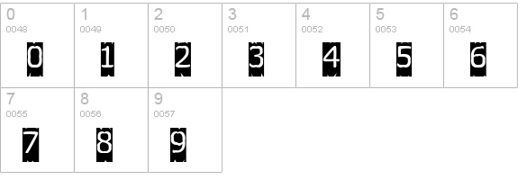 Tearoff numbers 0-9 preview
