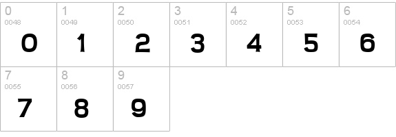 Teen Bold numbers 0-9 preview