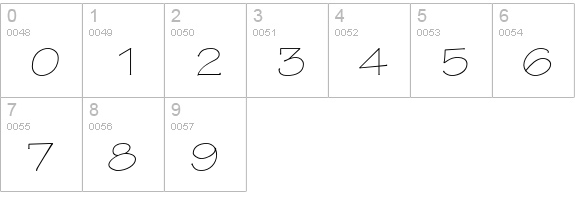 Tekton Pro Light Extended numbers 0-9 preview