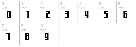 TeleTekst numbers 0-9 preview