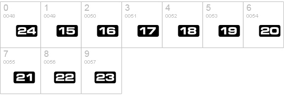 TelevisionP01 numbers 0-9 preview
