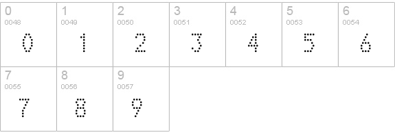 Telidon numbers 0-9 preview
