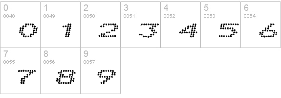Telidon Ink Ex Bold Italic numbers 0-9 preview
