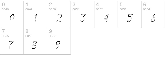 Telidon Ink Italic numbers 0-9 preview
