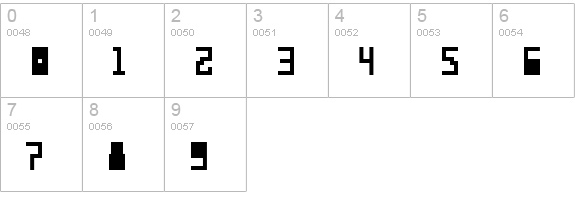 Templo Extranjero numbers 0-9 preview