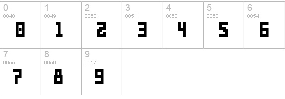 Templo Gordo numbers 0-9 preview