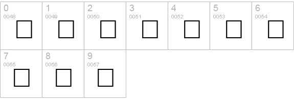Tenderleaf Regular numbers 0-9 preview