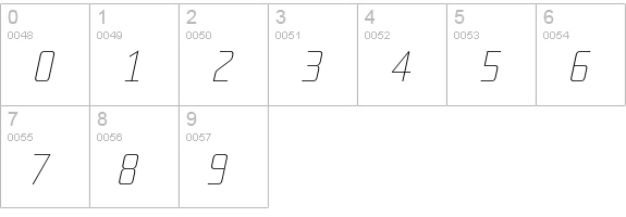 Teuton Weiss Italic numbers 0-9 preview