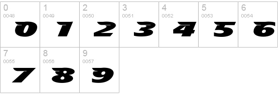 TFAvian numbers 0-9 preview
