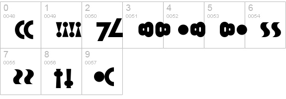 TFRouxBorders numbers 0-9 preview