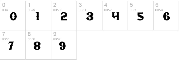 TGIFriday numbers 0-9 preview