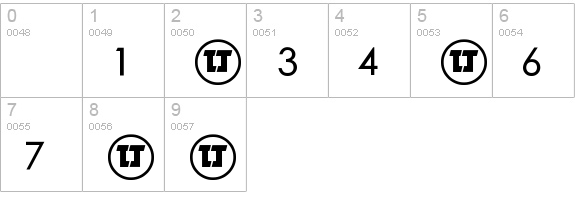 the dark numbers 0-9 preview