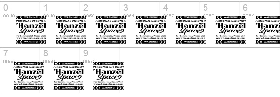 The Roughly Handwritten Font numbers 0-9 preview