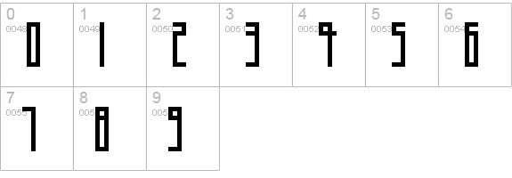 Thinman
 New numbers 0-9 preview