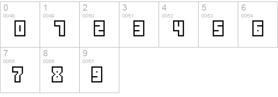 Thirteen Pixel Fonts Regular numbers 0-9 preview