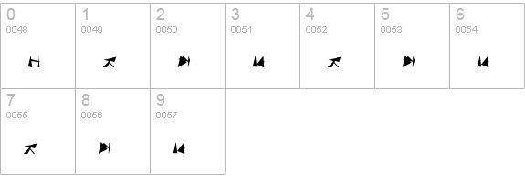 Tholian Regular numbers 0-9 preview