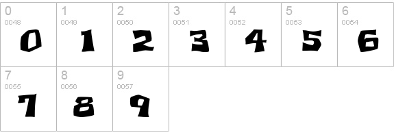 Thud numbers 0-9 preview