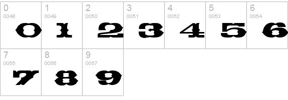 Thunder row Normal numbers 0-9 preview