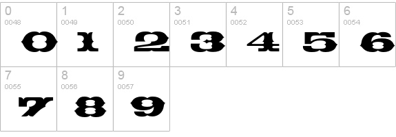 Thunderbird numbers 0-9 preview