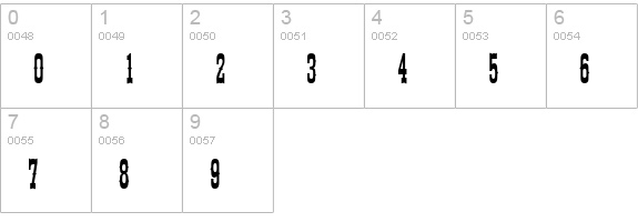 ThunderbirdDExtCon numbers 0-9 preview