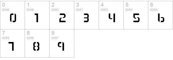 Tiffany numbers 0-9 preview